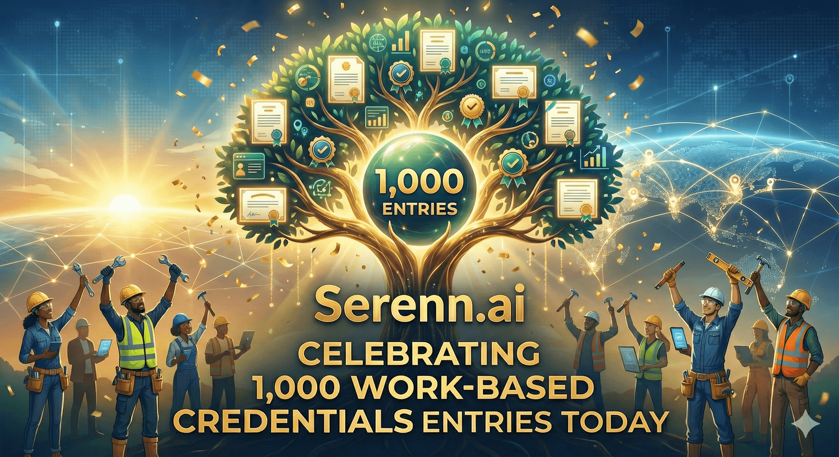 Serenn network of work-based credentials celebrating 1,000 entries