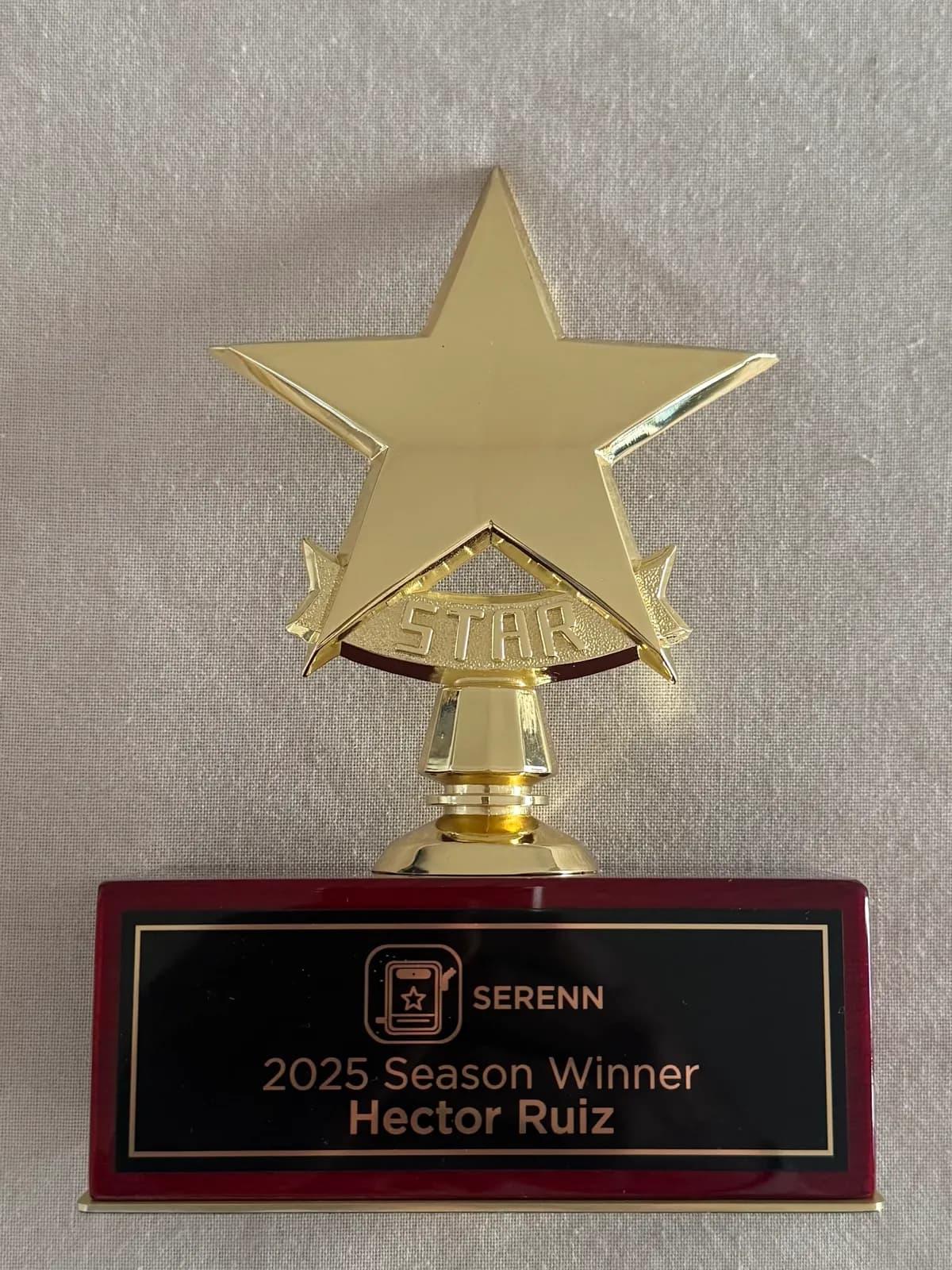 Hector Ruiz 2025 Season Winner trophy